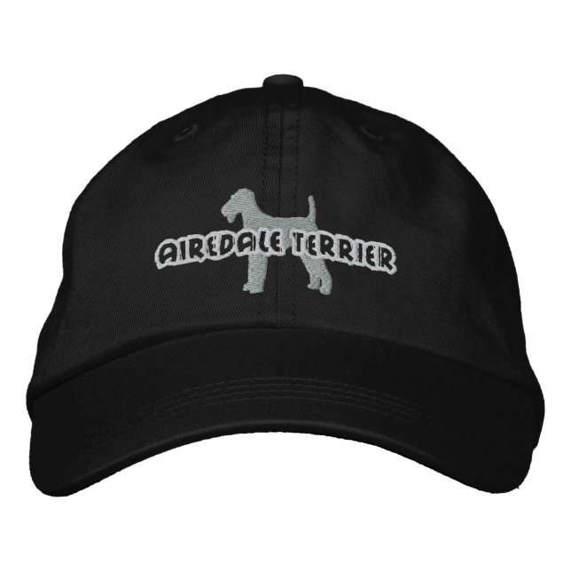Gorra Bordada Silhouette Airedale Terrier (Anverso)