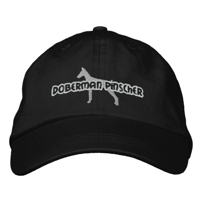 Gorra Bordada Silhouette Doberman Pinscher (Anverso)