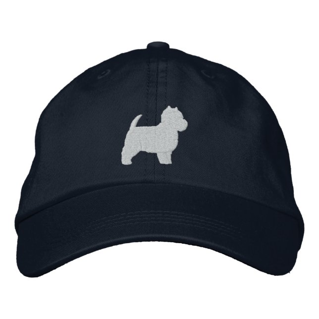 Gorra Bordada Silhouette West Highland White Terrier (Anverso)