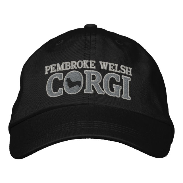 Gorra Bordada Silver Pembroke Welsh Corgi (Anverso)