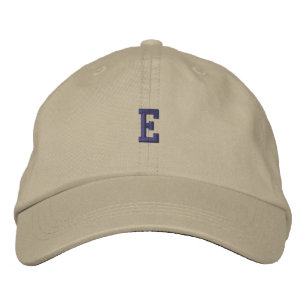 Gorra Bordada Símbolo de letra E Monograma Color Caqui Ajuste el