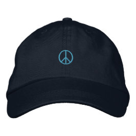Gorra Bordada Símbolo de Paz Azul Pequeño