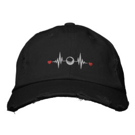 Gorra Bordada Símbolo del latido del amor del golf de amor