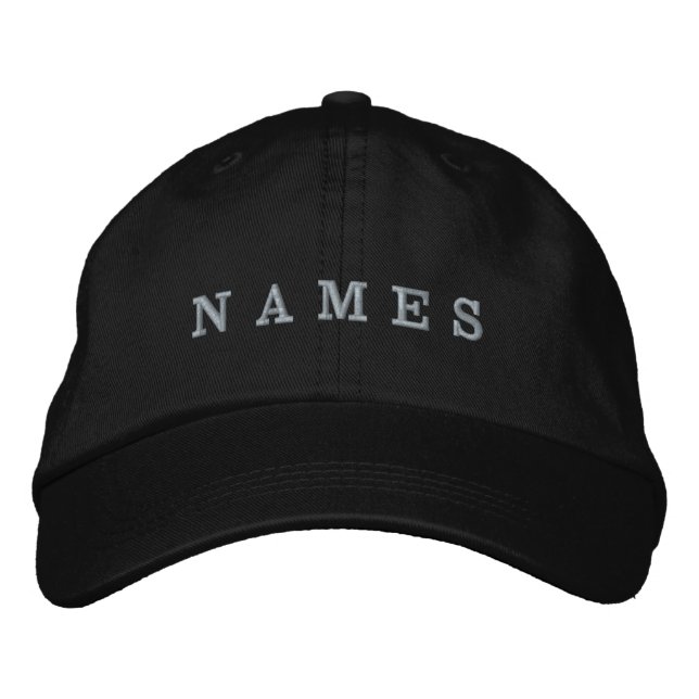 Gorra Bordada Simlpe Black Custom Name (Anverso)