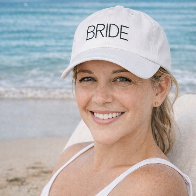 Gorra Bordada Simple Modern Bride (Honeymoon hat for bride)