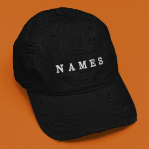 Gorra Bordada Simple Negro Personalizado Agrega Tu Nombre Elegan