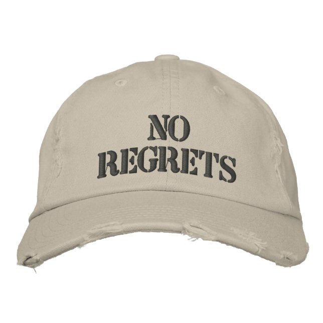 Gorra Bordada Sin arrepentimientos (Anverso)
