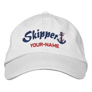 Gorra Bordada Skipper Personaliza Tu Nombre Rope Anchor