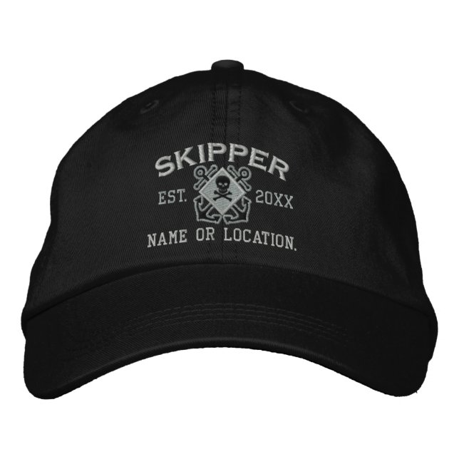 Gorra Bordada Skull Nautical Crossbone (Anverso)