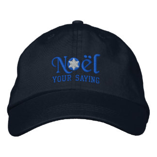 Gorra Bordada Snowflake Noel personalizado en azul