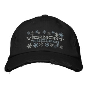 Gorra Bordada Snowflakes Vermont personalizado
