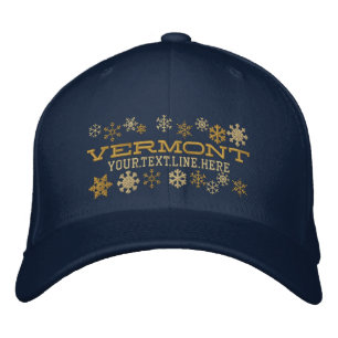Gorra Bordada Snowflakes Vermont personalizado