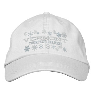 Gorra Bordada Snowflakes Vermont personalizado