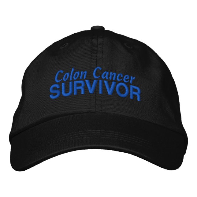 Gorra Bordada Sobreviviente de cáncer de colon (Anverso)