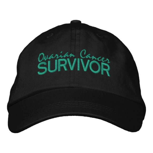 Gorra Bordada Sobreviviente de cáncer de ovario (Anverso)
