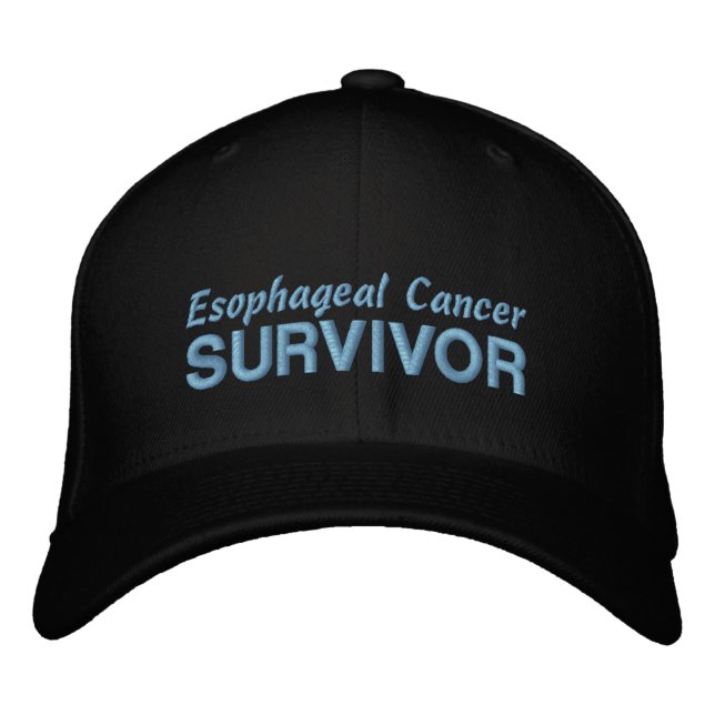 Gorra Bordada Sobreviviente de cáncer esofágico (Anverso)