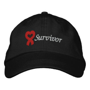 Gorra Bordada Sobreviviente de la enfermedad cardíaca