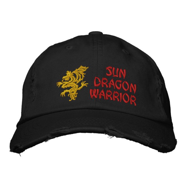 Gorra Bordada Sol, dragón, guerrero (Anverso)