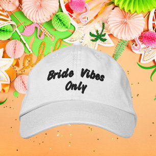 Gorra Bordada Sólo Vibraciones de Novia,Novia, Fiesta de Despedi
