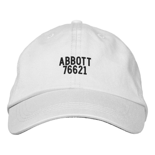 Gorra Bordada Sombrero Abbott TEXAS (Anverso)