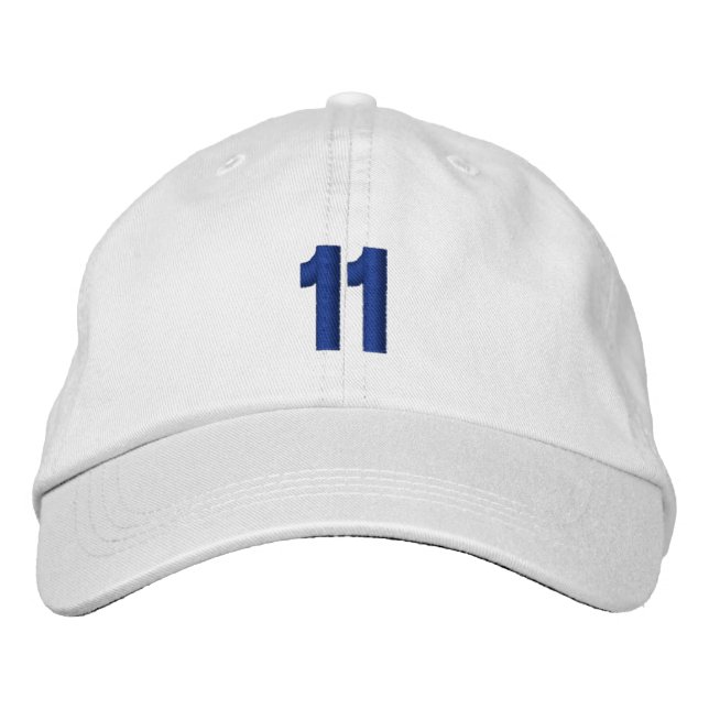 Gorra Bordada Sombrero Ajustable Personalizado Número 11 (Anverso)