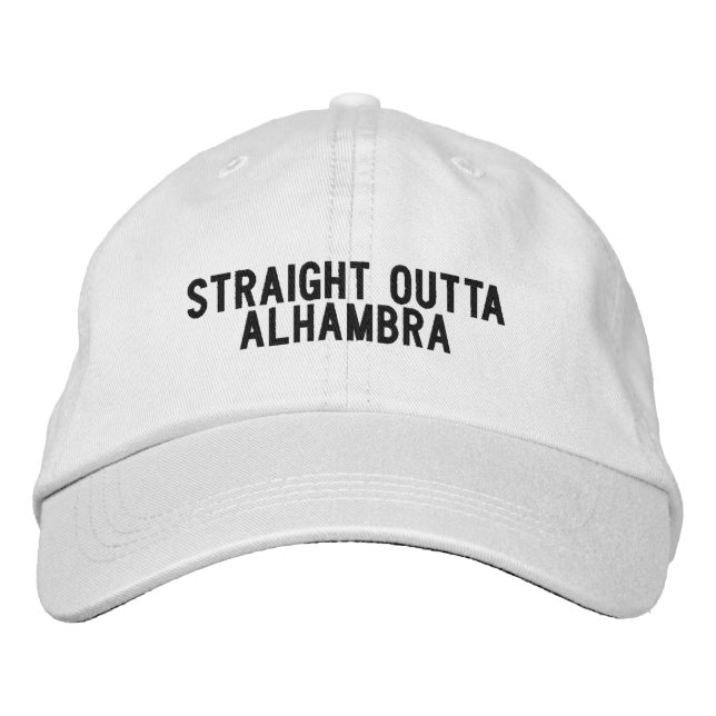 Gorra Bordada Sombrero Alhambra California (Anverso)