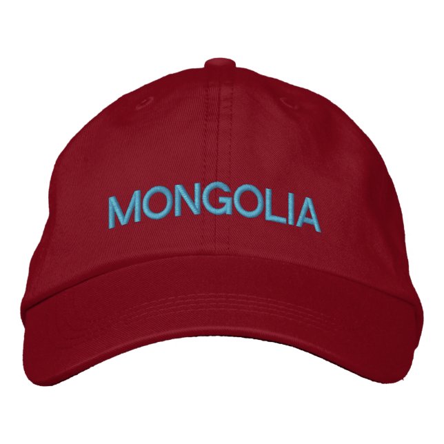 Gorra Bordada Sombrero de béisbol ajustable para Mongolia (Anverso)