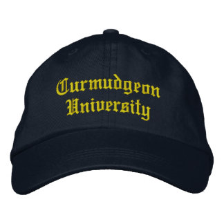 Gorra Bordada Sombrero de béisbol curmudgeon University
