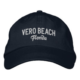 Gorra Bordada Sombrero de Béisbol Embraizado en Vero Beach Flori