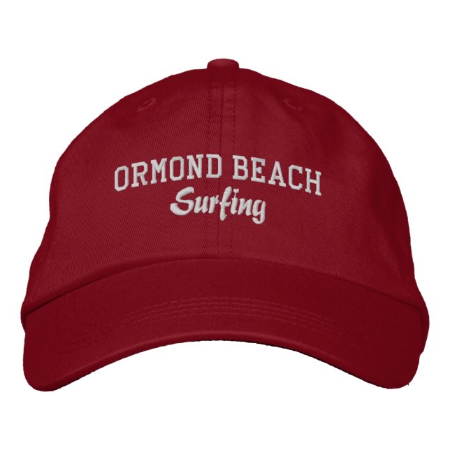 Gorra Bordada Sombrero de Béisbol Embrogado en Playa Ormond (Anverso)