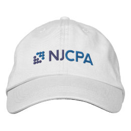 Gorra Bordada Sombrero de béisbol NJCPA - Blanco