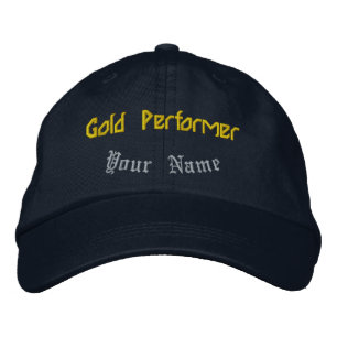 Gorra Bordada Sombrero de celebración personalizado de Navy Gold