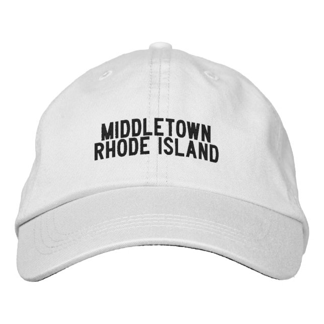 Gorra Bordada Sombrero de Middletown Rhode Island (Anverso)