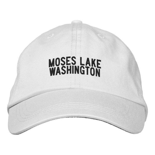 Gorra Bordada Sombrero de Moses Lake Washington (Anverso)