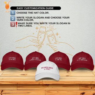 Gorra Bordada Sombrero de novia para fiesta de despedida con cóc