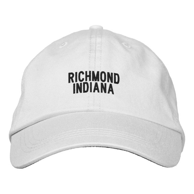 Gorra Bordada Sombrero de Richmond Indiana (Anverso)