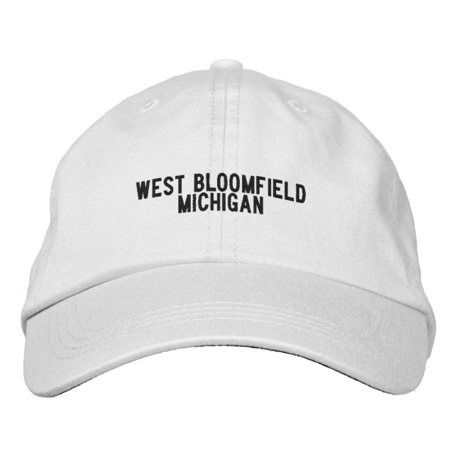 Gorra Bordada Sombrero de West Bloomfield Michigan (Anverso)