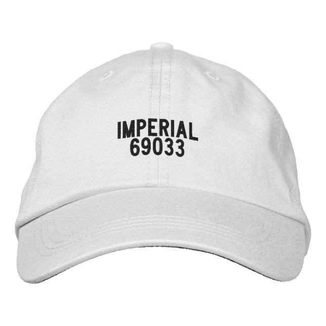 Gorra Bordada Sombrero Imperial de Nebraska (Anverso)