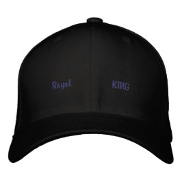 Gorra Bordada Sombrero Royal King Impreso de Lana Negra Elegante