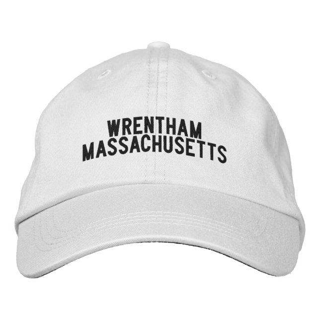 Gorra Bordada Sombrero Wrentham Massachusetts (Anverso)