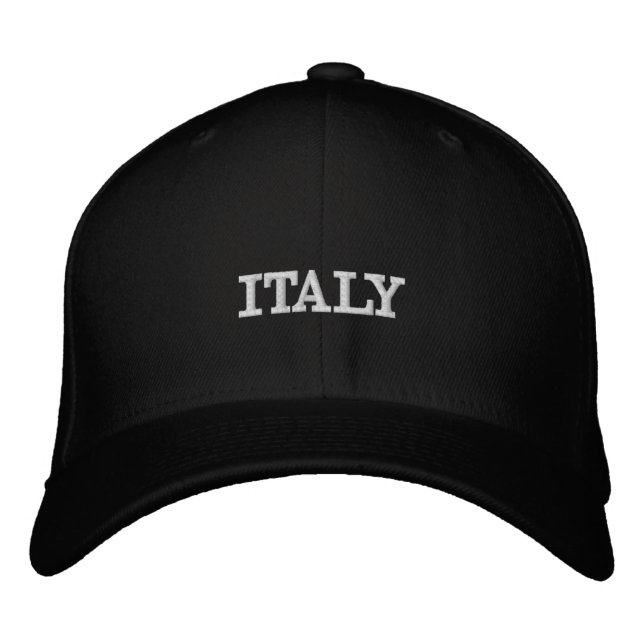 Gorra Bordada Sophisticated Souvenir Black Cap Italy Embroidery (Anverso)