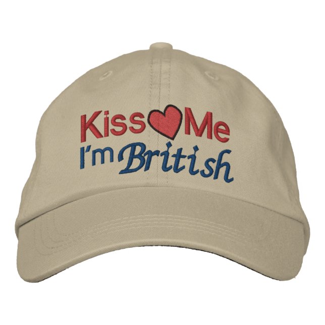 Gorra Bordada Soy británico por SRF (Anverso)
