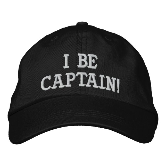 Gorra Bordada Soy Capitán. Blanco y negro. (Anverso)