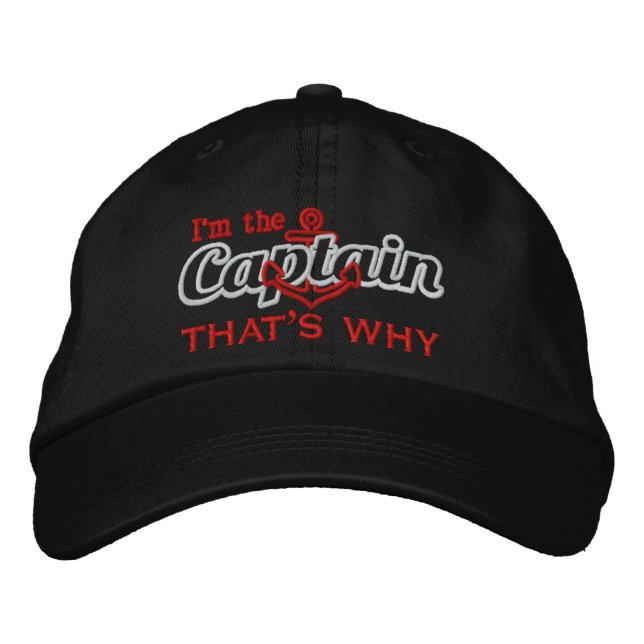 Gorra Bordada Soy el capitán, por eso es cómico (Anverso)