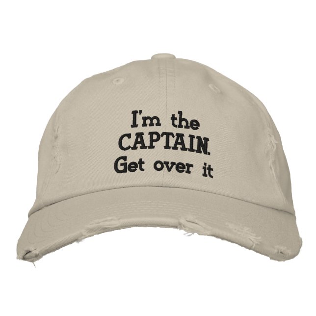 Gorra Bordada Soy el capitán. Superarlo - divertido (Anverso)