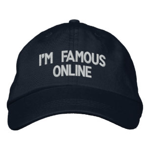 Gorra Bordada Soy famoso en línea