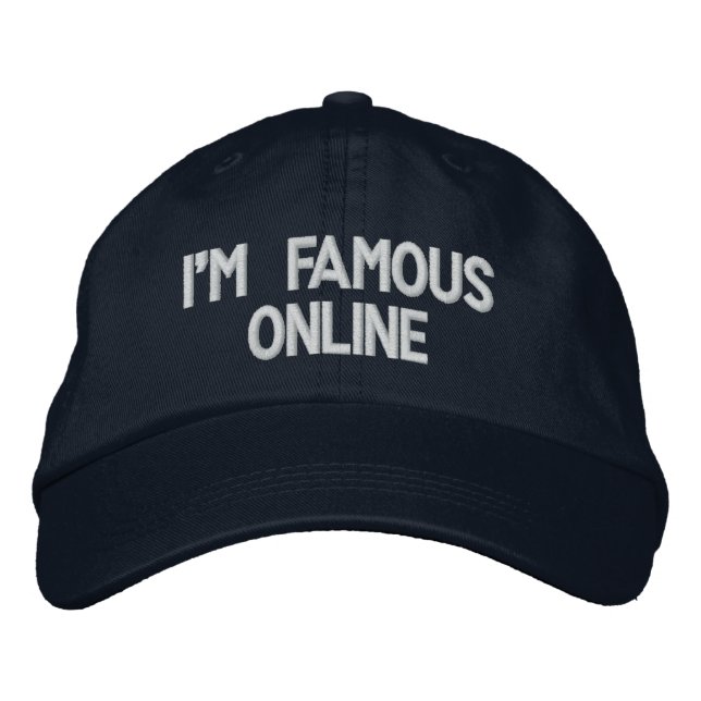 Gorra Bordada Soy famoso en línea (Anverso)