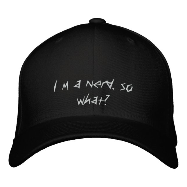 Gorra Bordada Soy un nerd, ¿y qué? (Anverso)