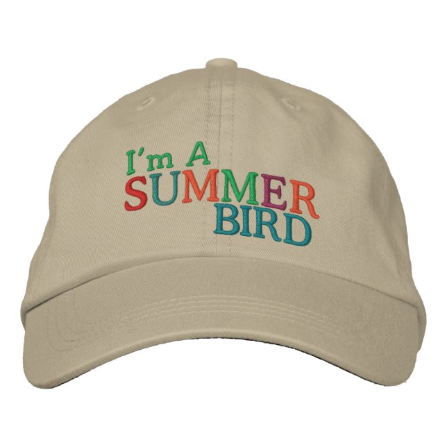 Gorra Bordada Soy un pájaro de verano... :) (Anverso)