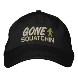 Gorra Bordada Squatchin en marcha - bronceado de avena y verde c